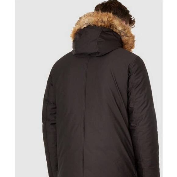 Ted Baker Gouda Hooded Parka Black Size 2XL Faux Fur NEW - Picture 4 of 13